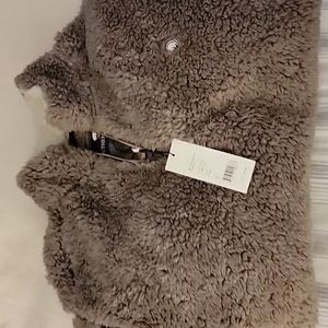 Southern Shirt SSCO quarter zip sherpa pullover Walnut New